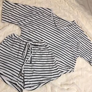 Striped 2 piece outfit